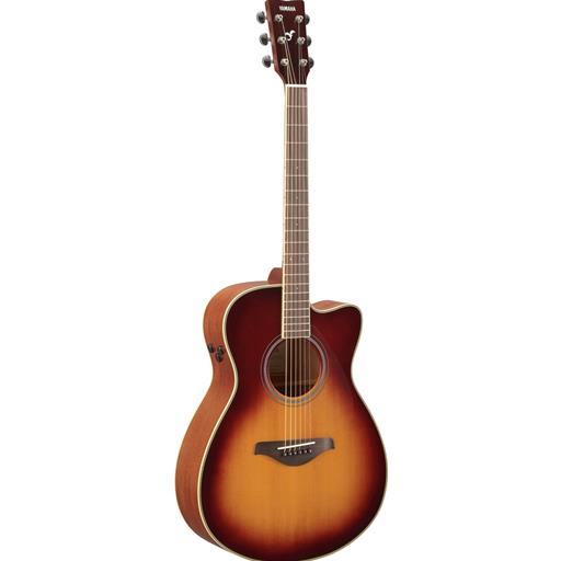 Yamaha TransAcoustic - Small Body with cutaway, Folk Guitar, Solid Sitka Spruce Top, Mahogany Back & Sides, Die Cast Chrome Tuners, Brown Sunburst